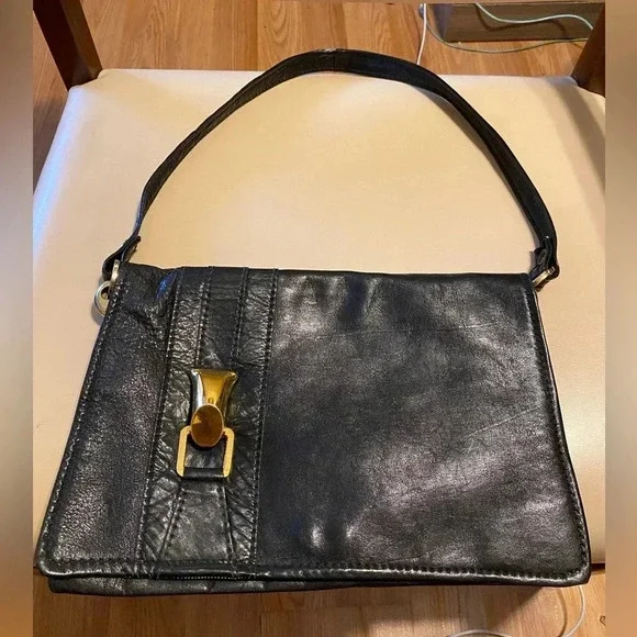 Vintage Genuine Leather Shoulder Bag Women - Great Condition - Very Elegant - Picture 2 of 16